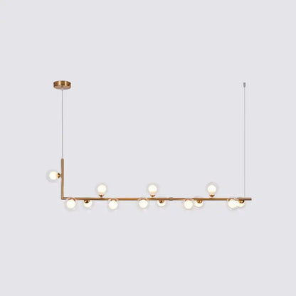 Modern black metal 5 light sleek glass pendant dining room chandelier