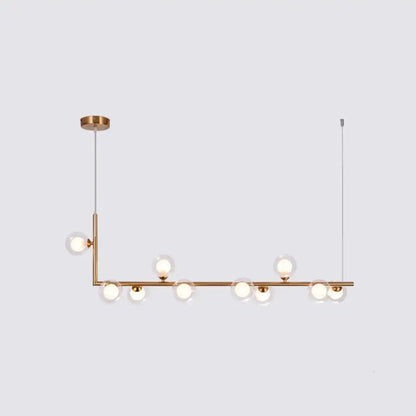 Modern black metal 5 light sleek glass pendant dining room chandelier