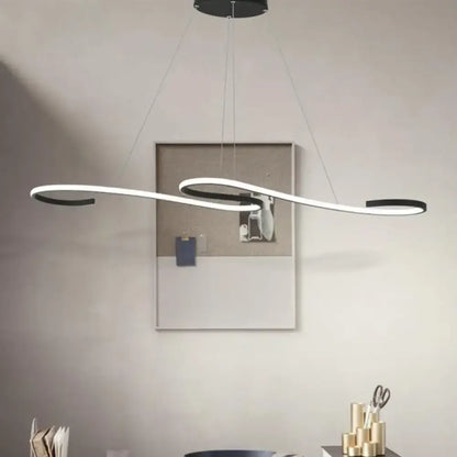 Modern silver led twin ring pendant light dining room 110v-120v