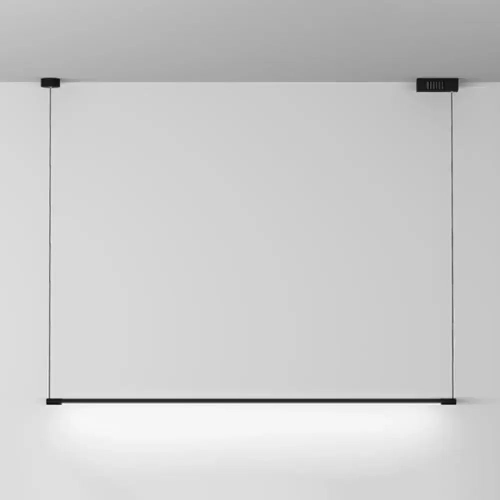 Modern black linear led island lamp kitchen pendant light