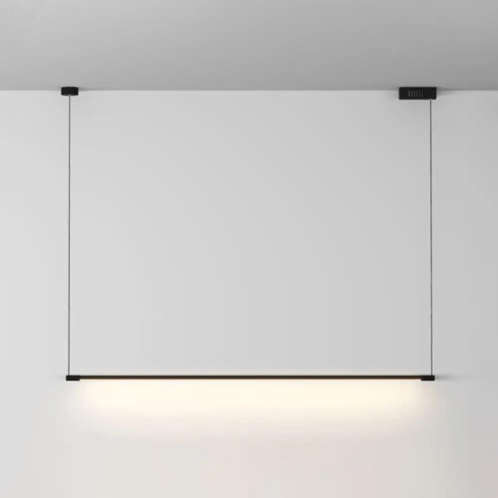 Modern black linear led island lamp kitchen pendant light