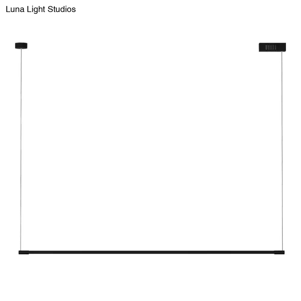 Modern black linear led island lamp kitchen pendant light