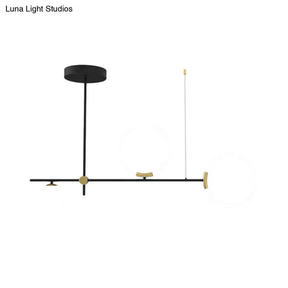 Modern white and gold led metal island light kitchen pendant