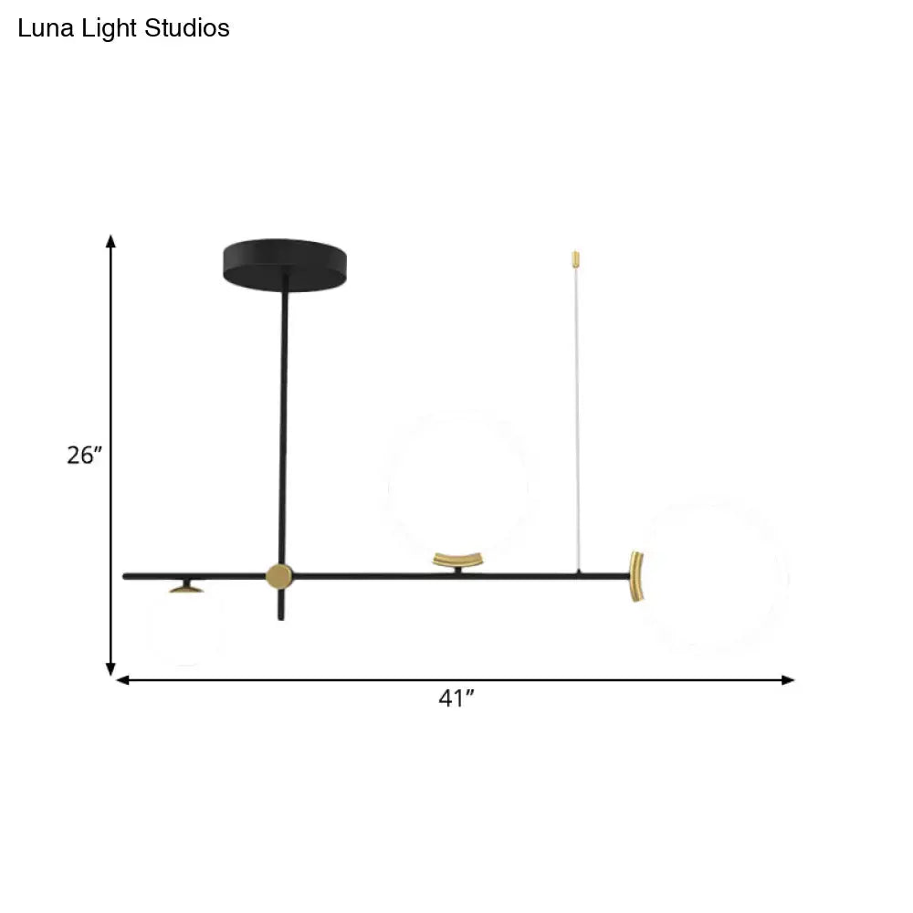 Modern white and gold led metal island light kitchen pendant