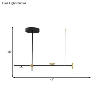 Modern white and gold led metal island light kitchen pendant