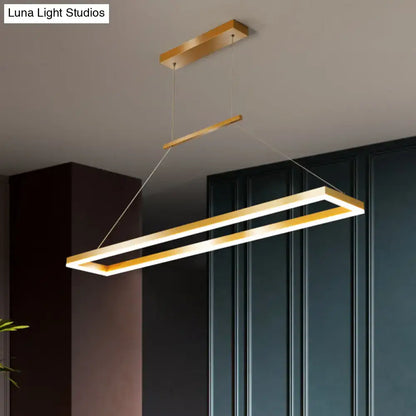 Modern bronze metal island ceiling led pendant light dining room