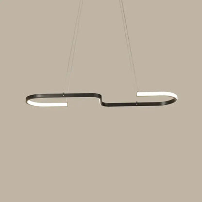Modern gold interlocking ring pendant light dining room ceiling lamp