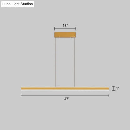 Modern copper triangle led hanging lamp kitchen island light