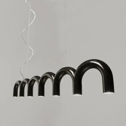 Modern black u-shaped chandelier for bedroom and kitchen