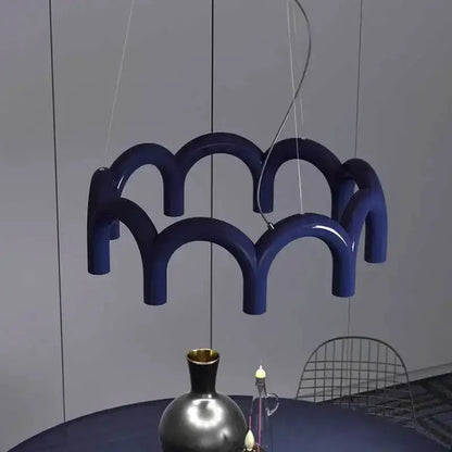 Modern black u-shaped chandelier for bedroom and kitchen
