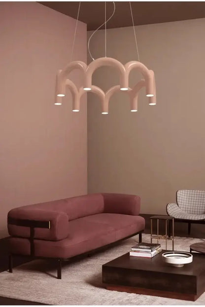 Modern black u-shaped chandelier for bedroom and kitchen