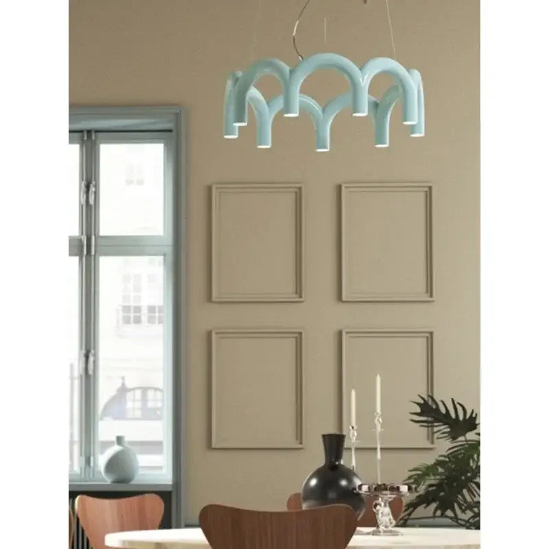 Modern black u-shaped chandelier for bedroom and kitchen