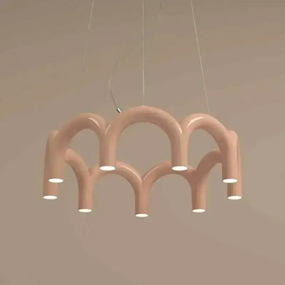Modern black u-shaped chandelier for bedroom and kitchen