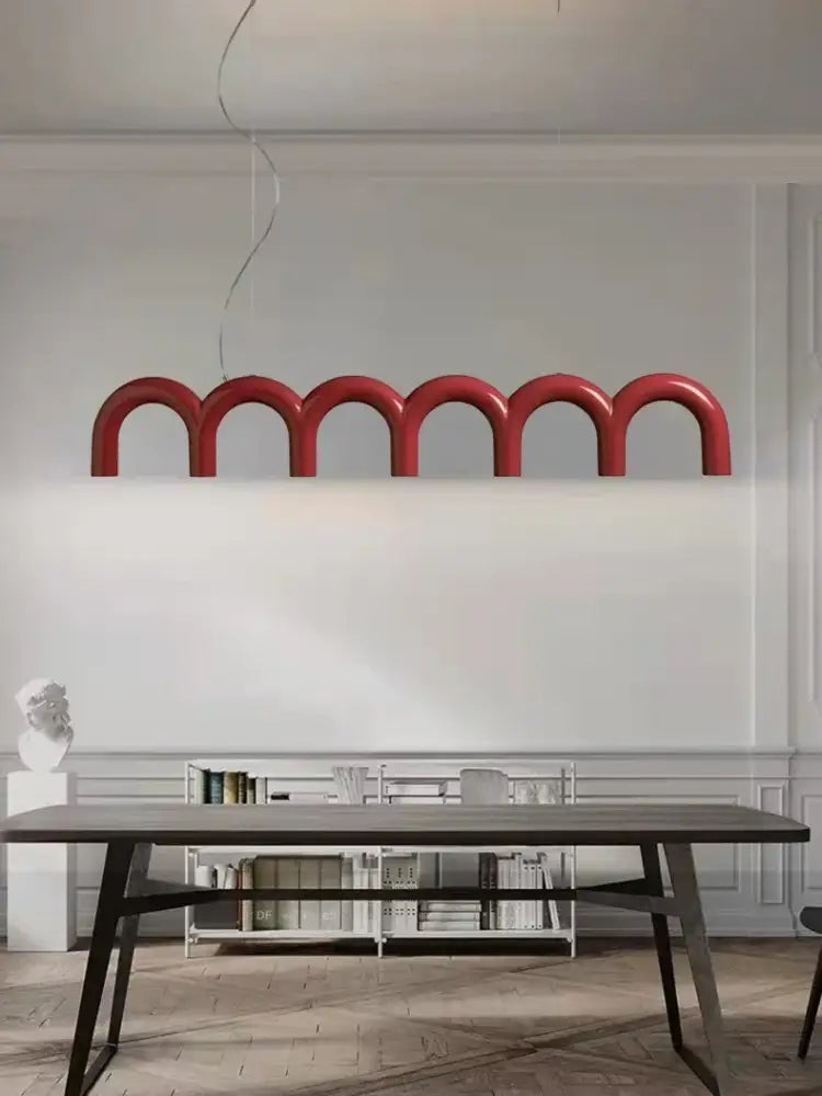 Modern black u-shaped chandelier for bedroom and kitchen