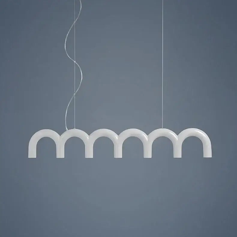 Modern black u-shaped chandelier for bedroom and kitchen