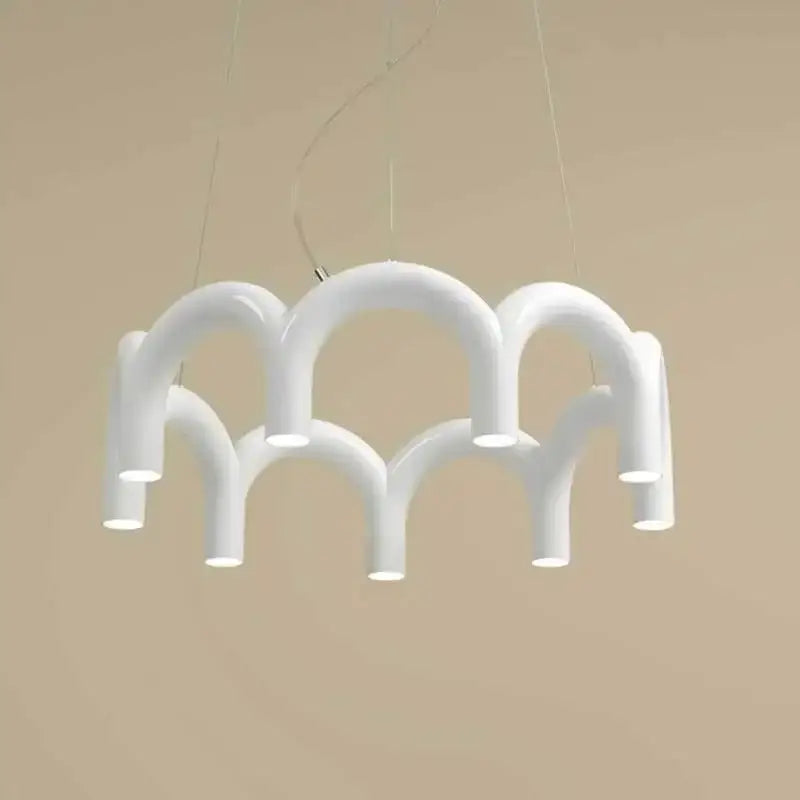 Modern black u-shaped chandelier for bedroom and kitchen