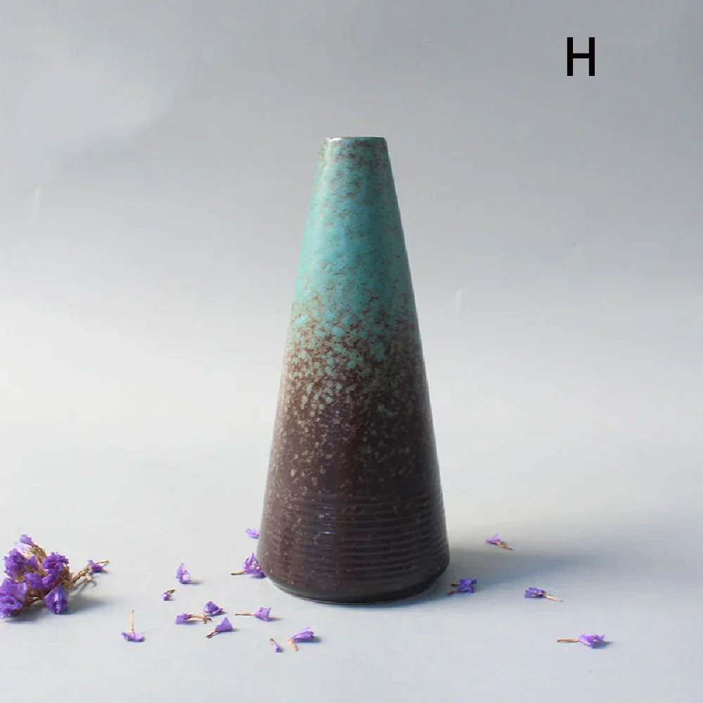 DecorBites™ Small Ceramic Vase - Elegant Japanese Home Decor