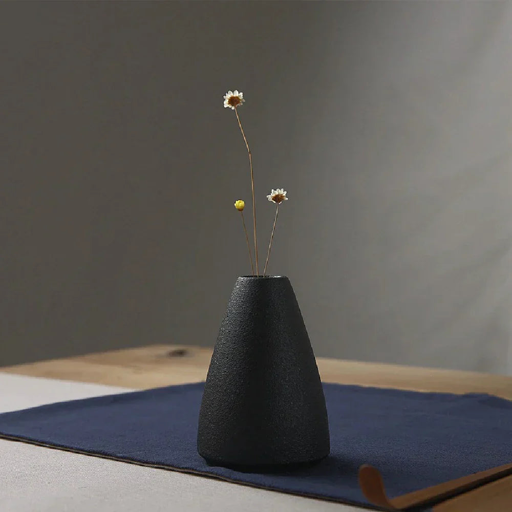DecorBites™ Small Ceramic Vase - Elegant Japanese Home Decor