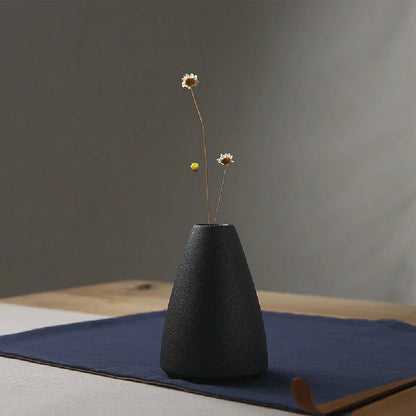 DecorBites™ Small Ceramic Vase - Elegant Japanese Home Decor