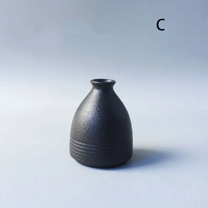DecorBites™ Small Ceramic Vase - Elegant Japanese Home Decor