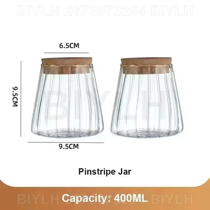 Small transparent glass vase with bamboo base for living room decor