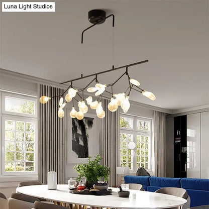 Modern smoke grey glass firefly chandelier dining room light