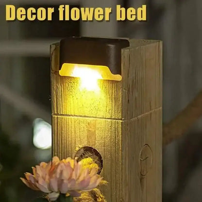 Modern black solar led outdoor stair lights with sun sensor