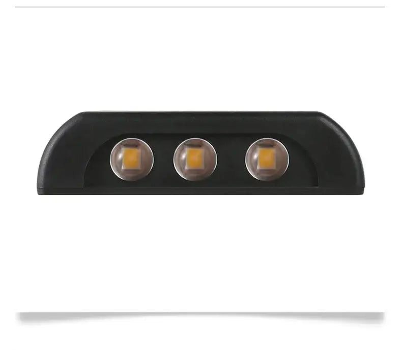 Modern matte black solar led wall light garden pathway lamp