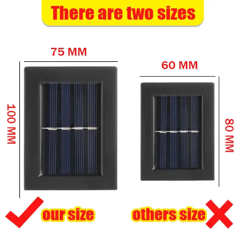 Modern matte black solar led wall light garden pathway lamp