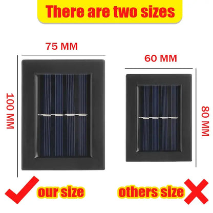 Modern matte black solar led wall light garden pathway lamp
