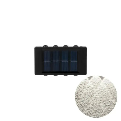 Modern black rectangular solar led outdoor wall lights garden patio