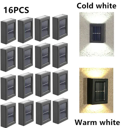 Modern matte black rectangular outdoor led lights garden wall decor