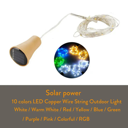 Brown solar wine bottle fairy lights 3 pack garden and dining room