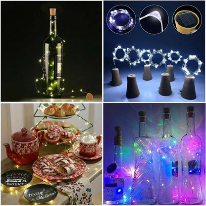 Brown solar wine bottle fairy lights 3 pack garden and dining room