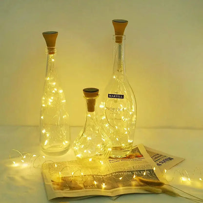 Brown solar wine bottle fairy lights 3 pack garden and dining room