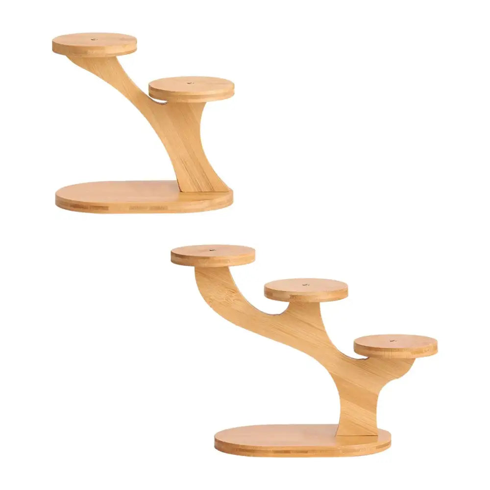 Modern bamboo tree flower pot stand living room tiered display