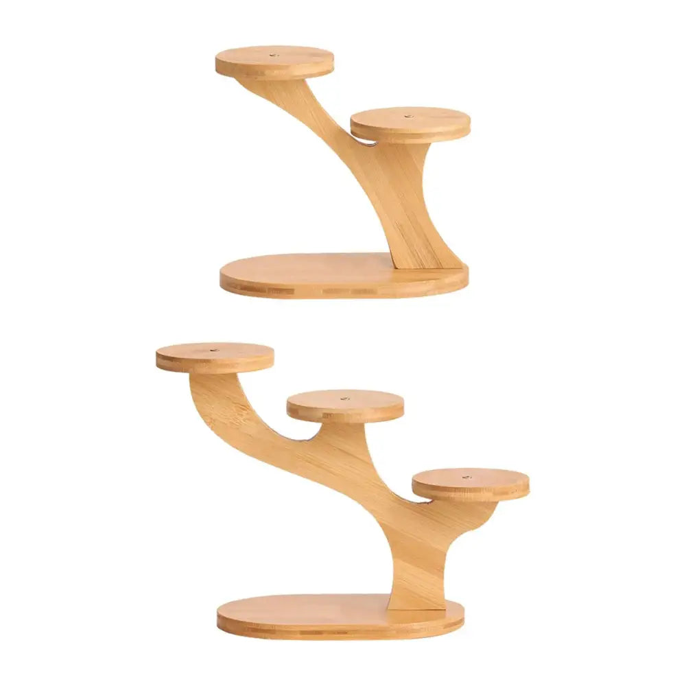 Modern bamboo tree flower pot stand living room tiered display