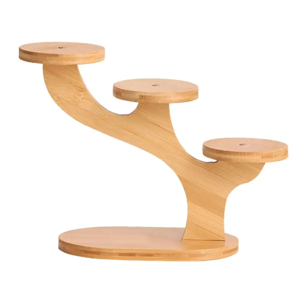 Modern bamboo tree flower pot stand living room tiered display