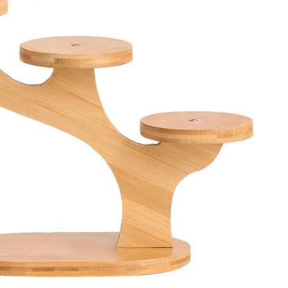 Modern bamboo tree flower pot stand living room tiered display