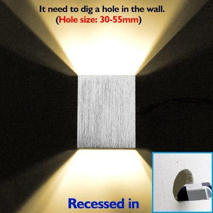 DecorBites™ Sphera Modern LED Cube Box Wall Sconces