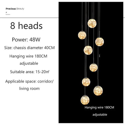 Modern spiral crystal ball chandelier dining room free shipping