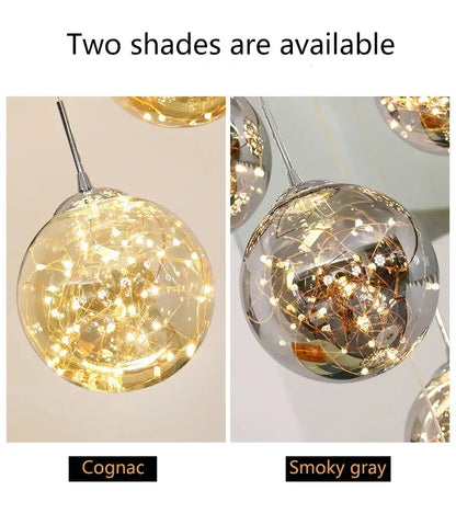 Modern spiral crystal ball chandelier dining room free shipping