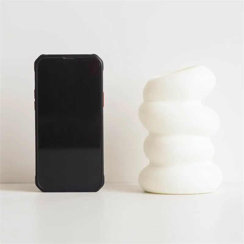 DecorBites™ Spiral White Vase for Home Decor