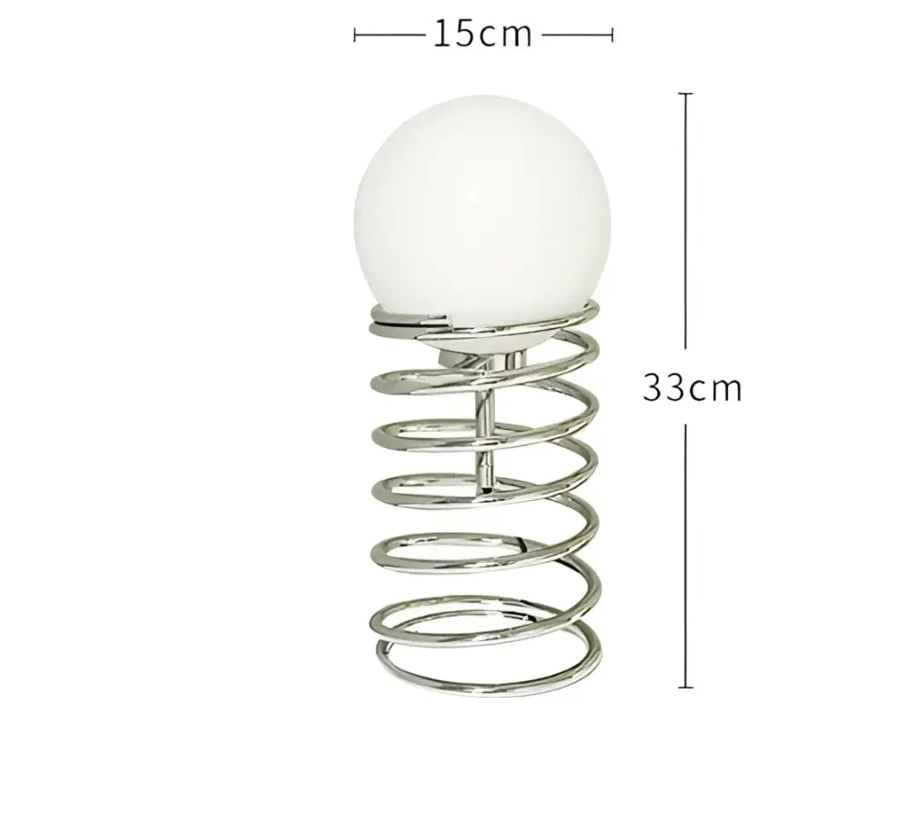 Bauhaus chrome spring glass table lamp bedroom ambient light