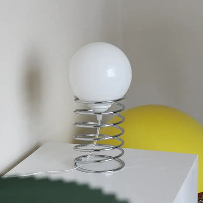 Bauhaus chrome spring glass table lamp bedroom ambient light