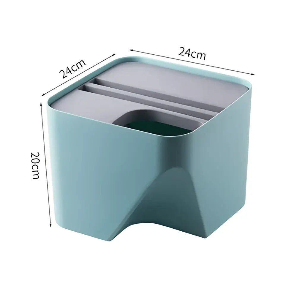 stackable trash white & gray kitchen recycling bin