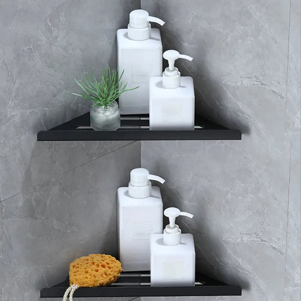 Modern stainless steel silver corner shower shelf bathroom caddy