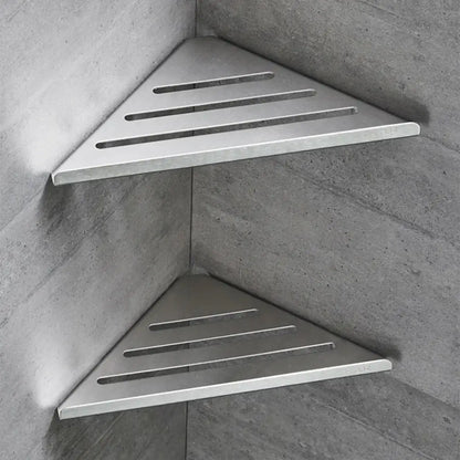 Modern stainless steel silver corner shower shelf bathroom caddy