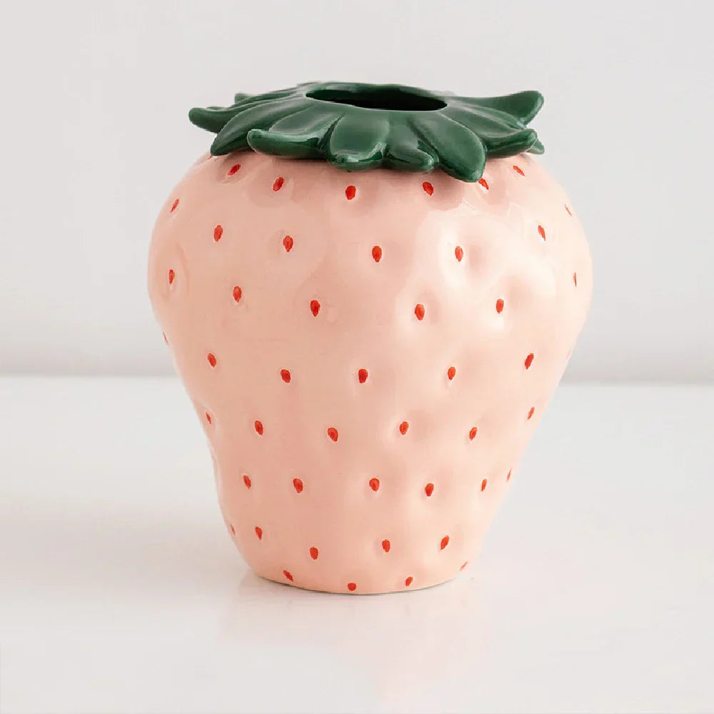 DecorBites™ Strawberry Shaped Ceramic Planter Pot
