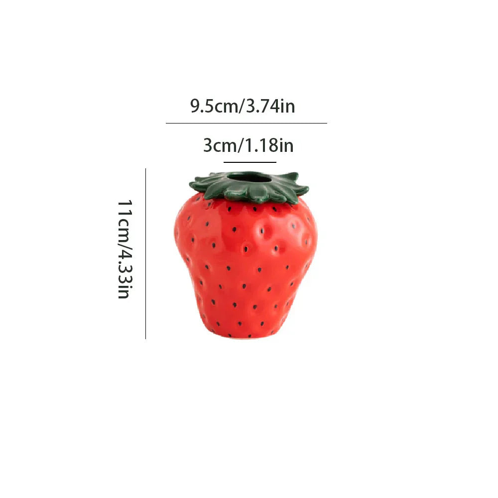 DecorBites™ Strawberry Shaped Ceramic Planter Pot